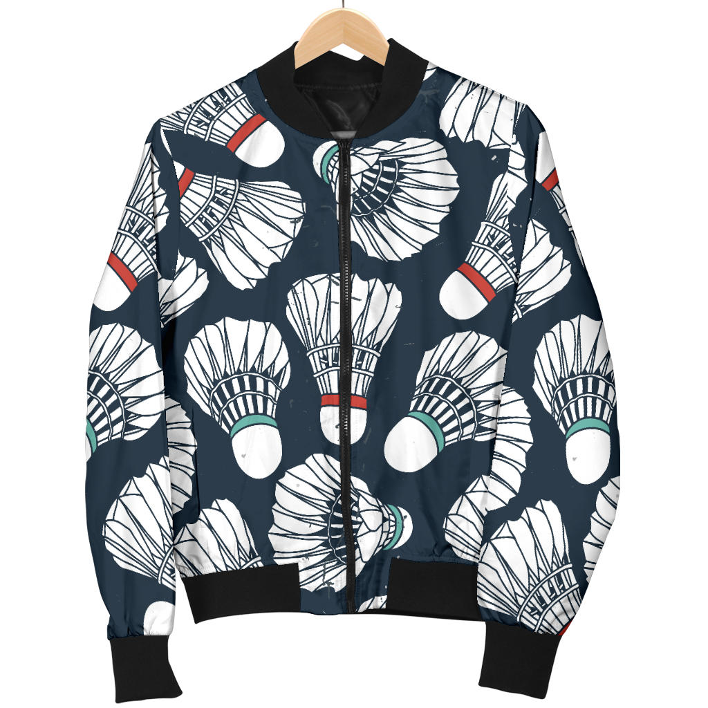 Badminton Ball Pattern Print Design 01 Men Bomber Jacket