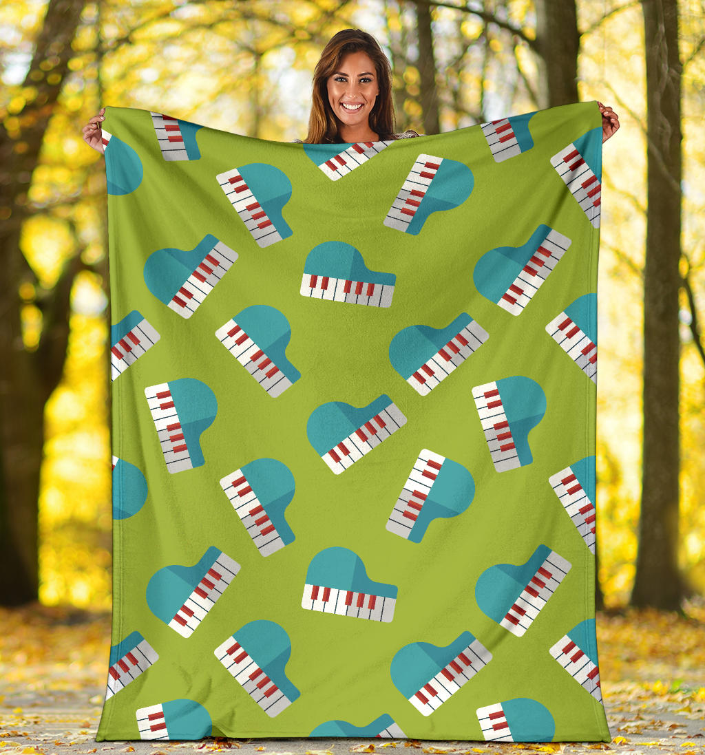Piano Pattern Print Design 03 Premium Blanket
