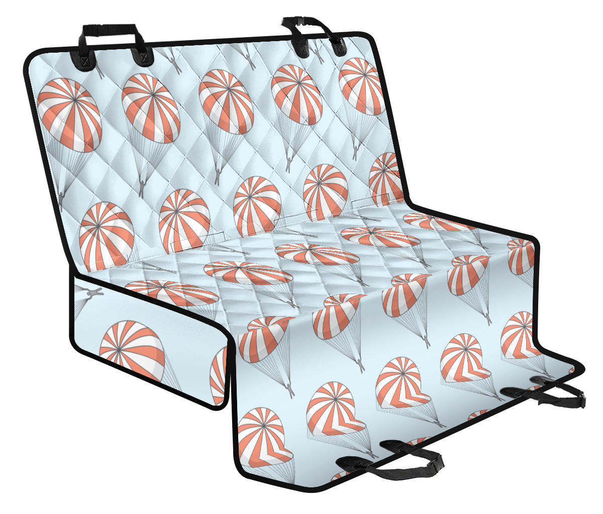 Skydiving Pattern Print Design 01 Rear Dog Car Seat Cover Hammock