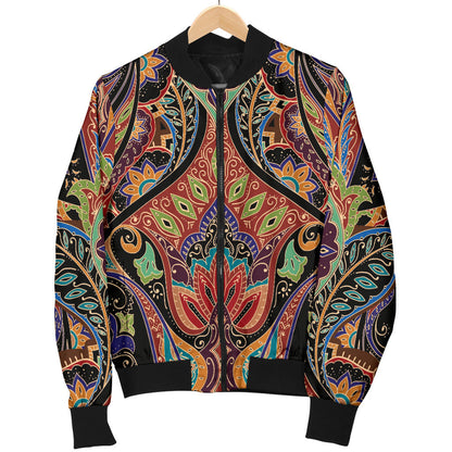 Bohemian Pattern Print Design 06 Men Bomber Jacket
