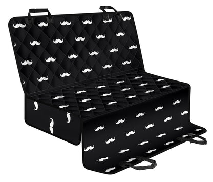Mustache Pattern Print Design A04 Rear Dog Car Seat Cover Hammock
