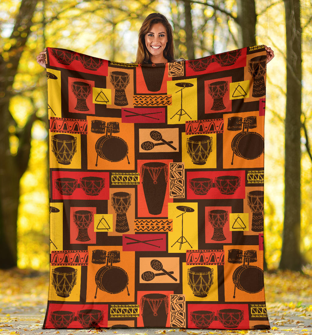 Percussion Pattern Print Design 02 Premium Blanket