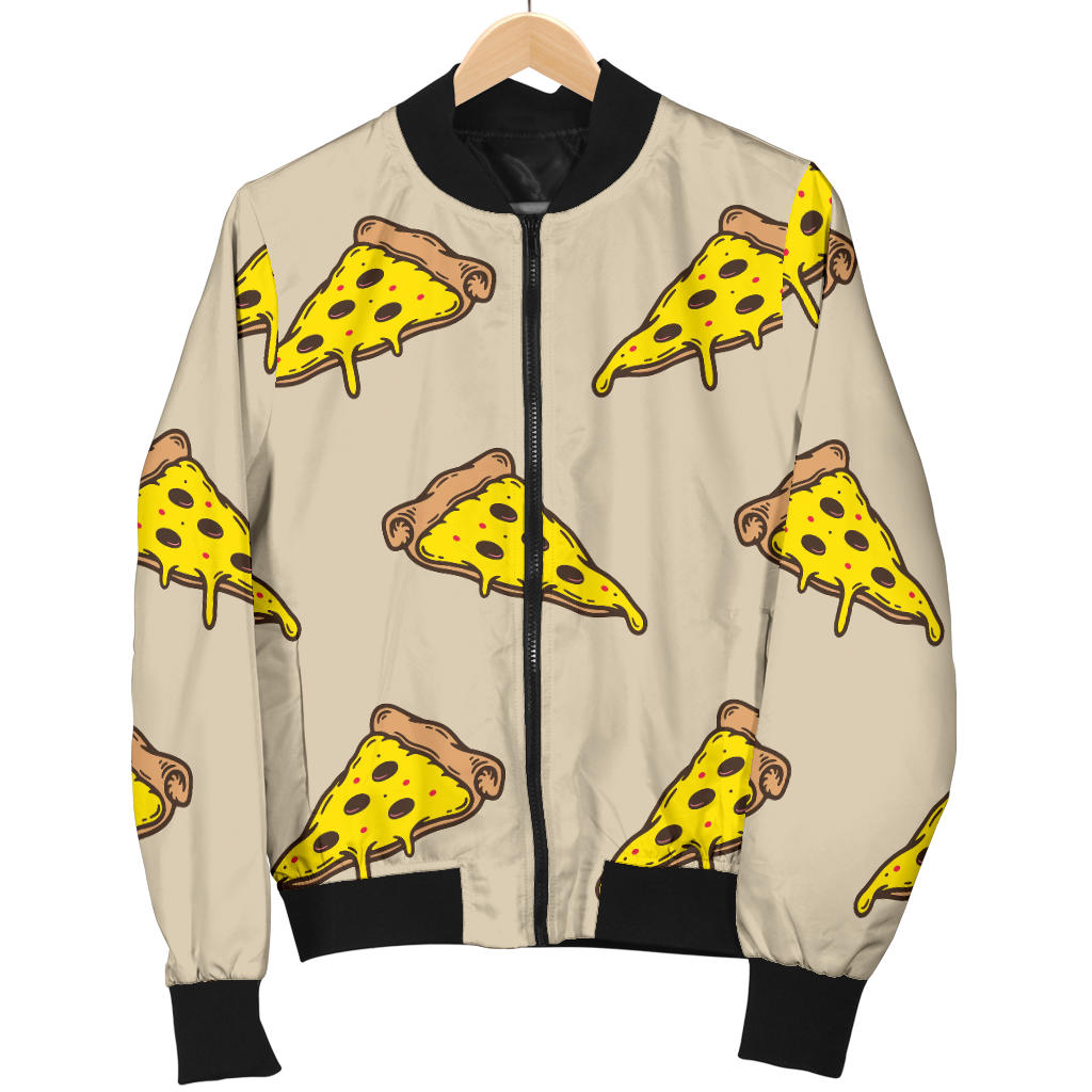 Pizza Pattern Print Design A04 Men Bomber Jacket