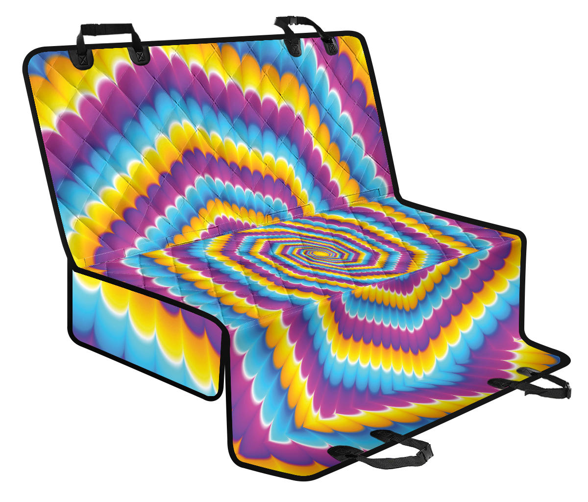 Optical illusion Pattern Print Design A04 Rear Dog Car Seat Cover Hammock