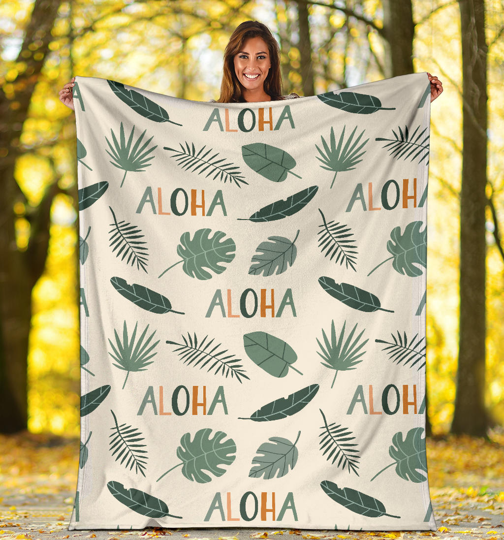 Aloha Hawaii Pattern Print Design 05 Premium Blanket