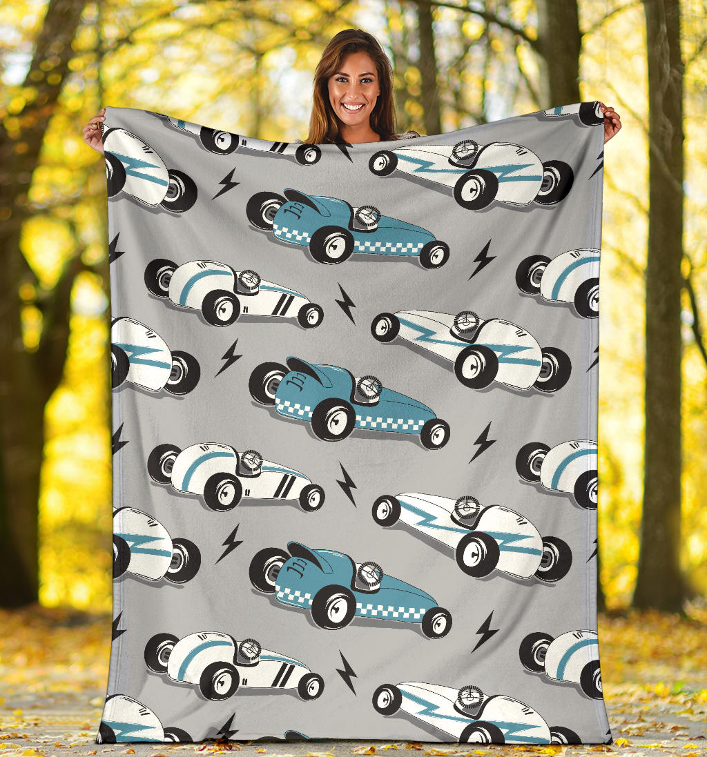 Racing Vintage Pattern Print Design A02 Premium Blanket