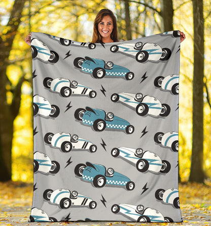 Racing Vintage Pattern Print Design A02 Premium Blanket