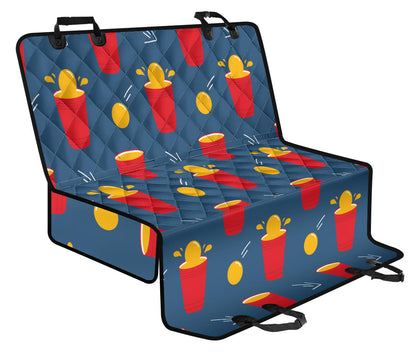 Beer Pong Pattern Print Design 02 Rear Dog Car Seat Cover Hammock