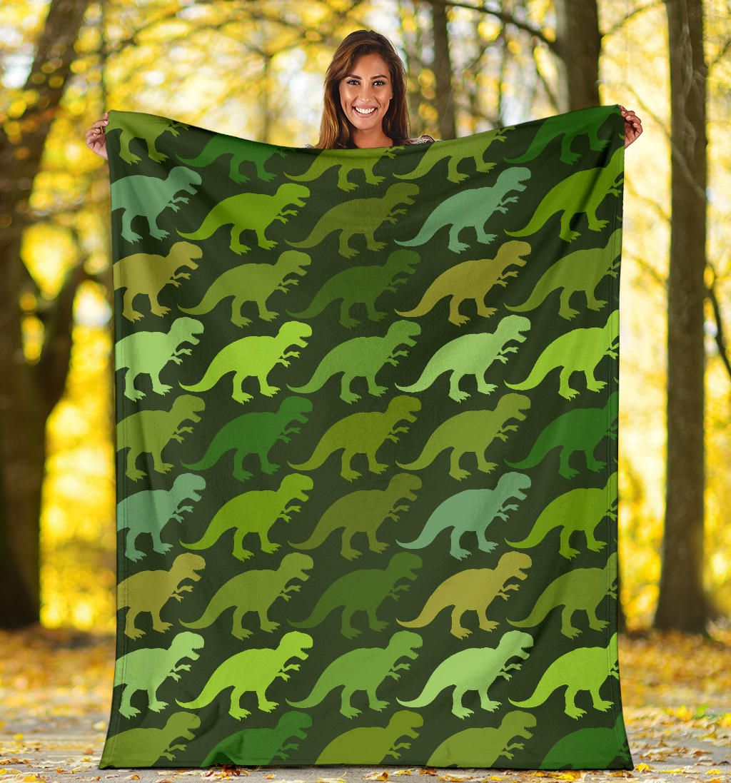 T Rex Pattern Print Design A03 Premium Blanket