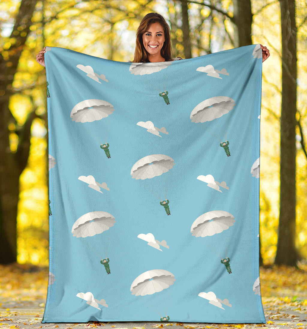 Paratrooper Pattern Print Design A02 Premium Blanket