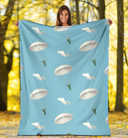 Paratrooper Pattern Print Design A02 Premium Blanket