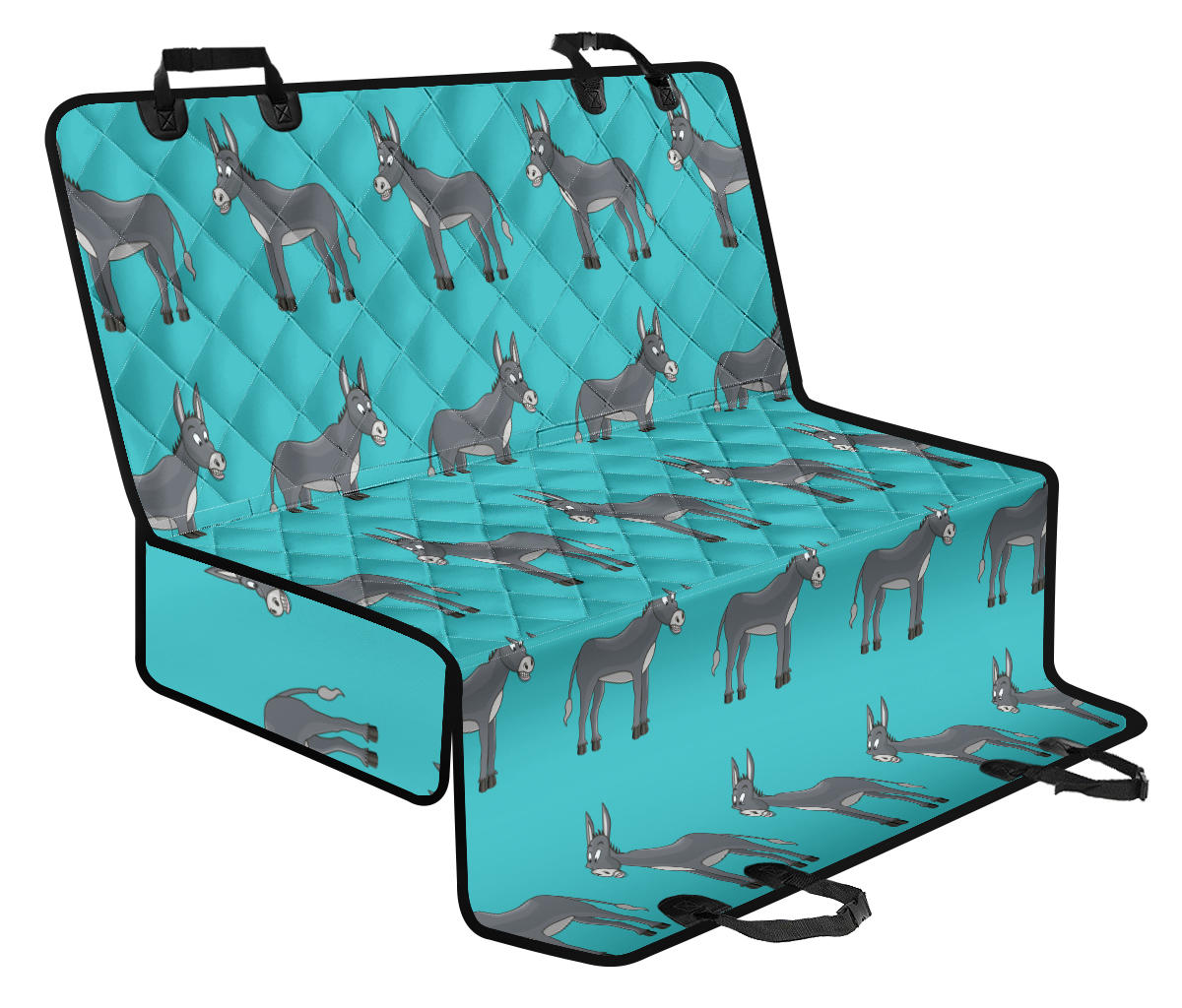 Donkey Pattern Print Design 01 Rear Dog Car Seat Cover Hammock