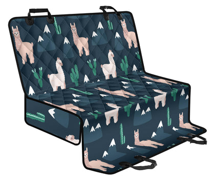 Llama Pattern Print Design 06 Rear Dog Car Seat Cover Hammock