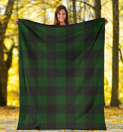 Buffalo check Green Pattern Print Design 02 Premium Blanket