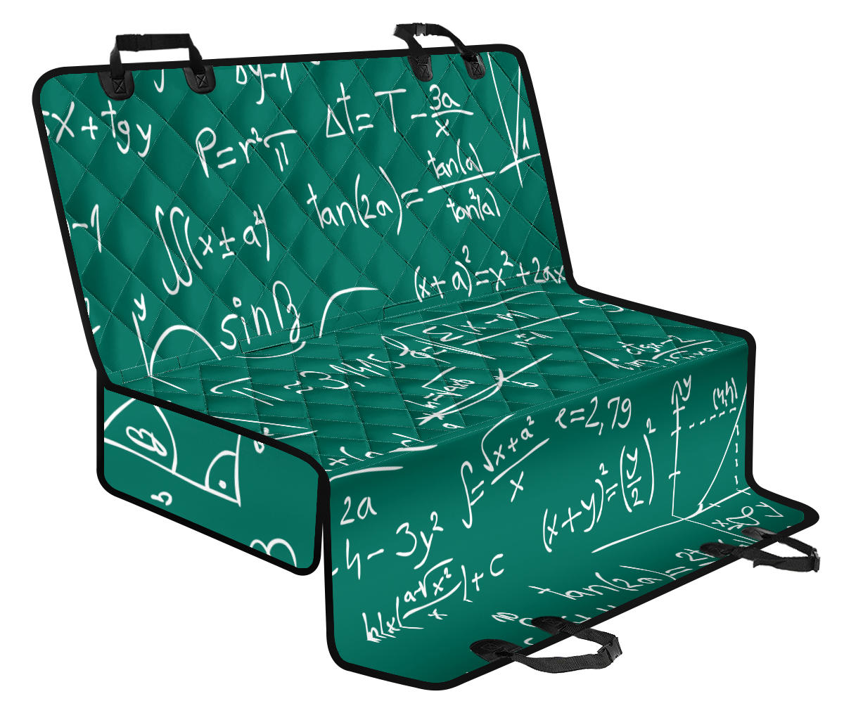 Math Pattern Print Design 01 Rear Dog Car Seat Cover Hammock