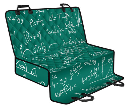 Math Pattern Print Design 01 Rear Dog Car Seat Cover Hammock