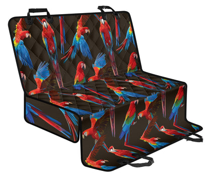 Macaw Pattern Print Design 04 Rear Dog Car Seat Cover Hammock