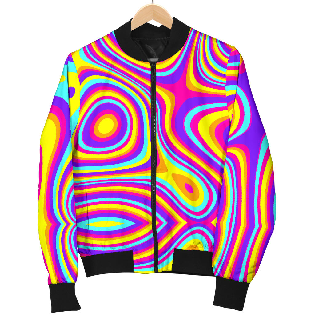 Liquid Pattern Print Design 06 Men Bomber Jacket