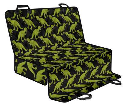 T Rex Pattern Print Design A02 Rear Dog Car Seat Cover Hammock