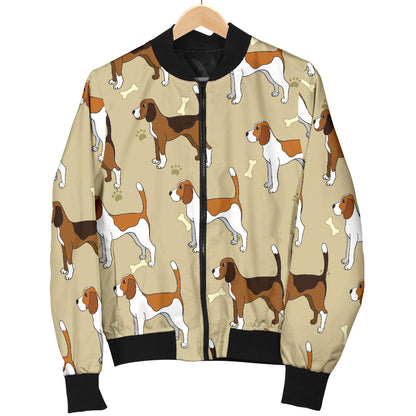 Beagle Pattern Print Design 01 Men Bomber Jacket