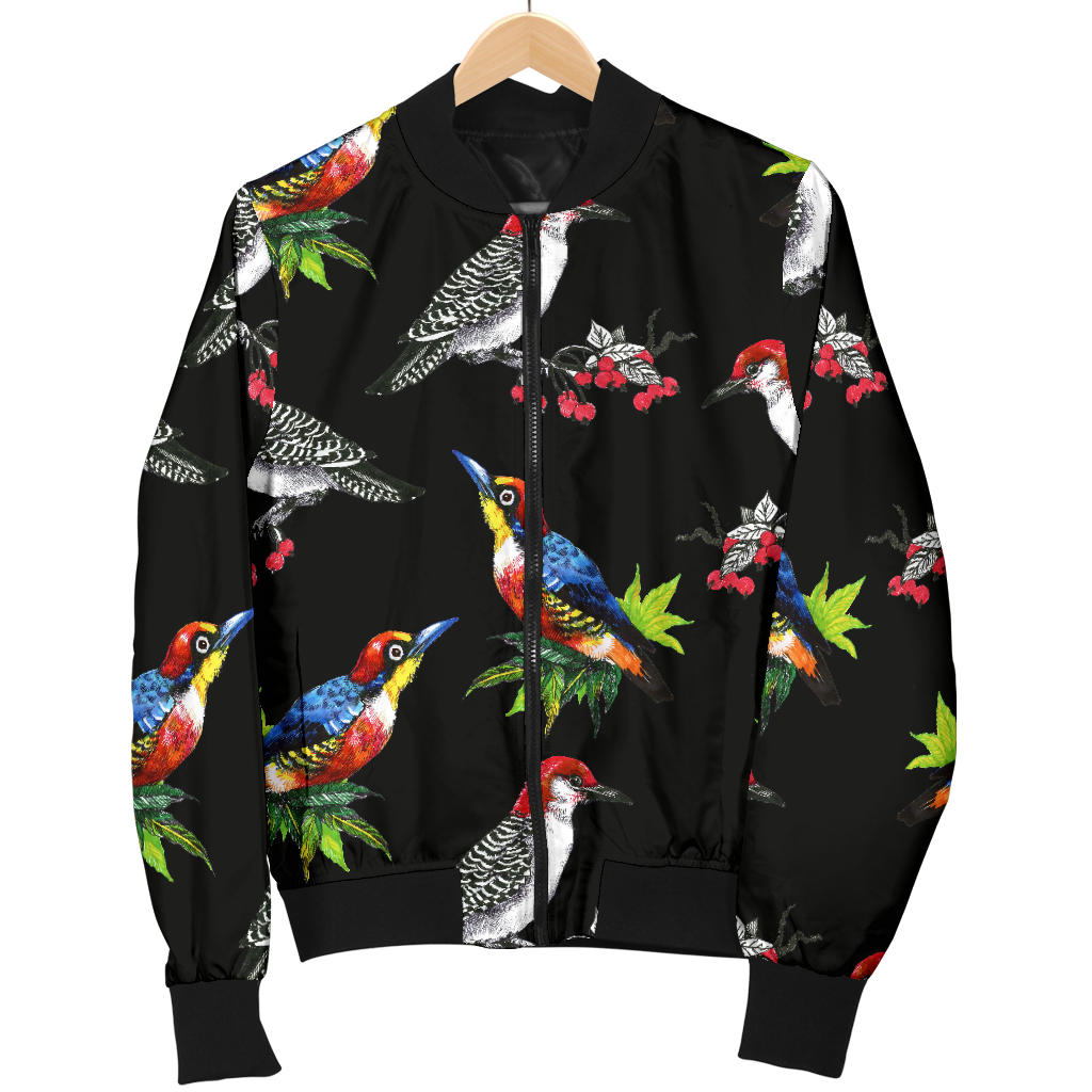 Birds Pattern Print Design 06 Men Bomber Jacket