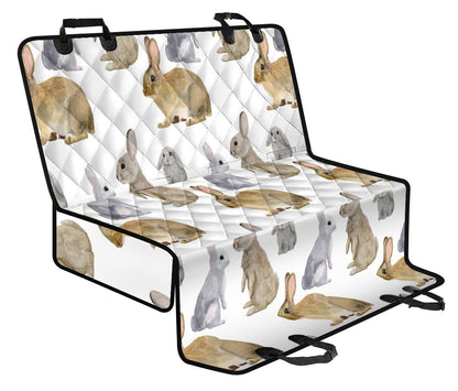 Rabbit Pattern Print Design 02 Rear Dog Car Seat Cover Hammock