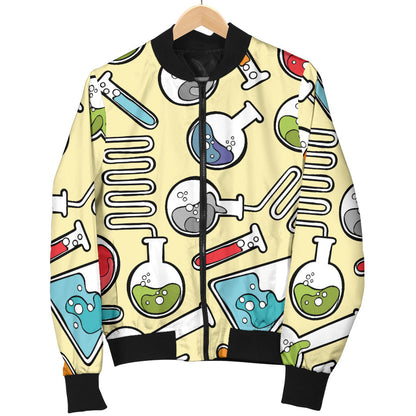 Chemical Pattern Print Design 04 Men Bomber Jacket