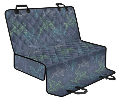 Flying Fish Pattern Print Design 02 Rear Dog Car Seat Cover Hammock
