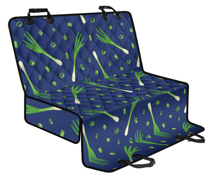 Leek Pattern Print Design 02 Rear Dog Car Seat Cover Hammock