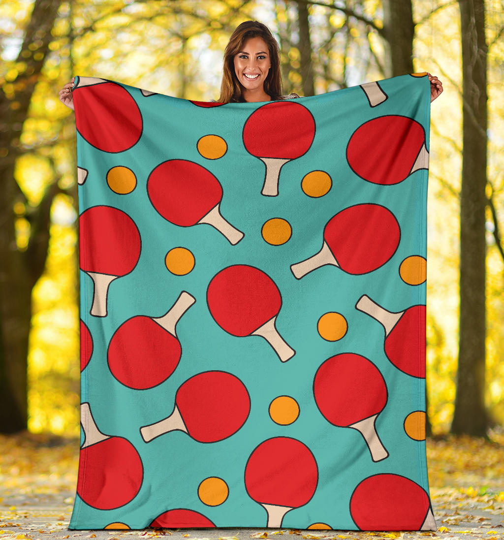 Ping Pong Pattern Print Design A01 Premium Blanket