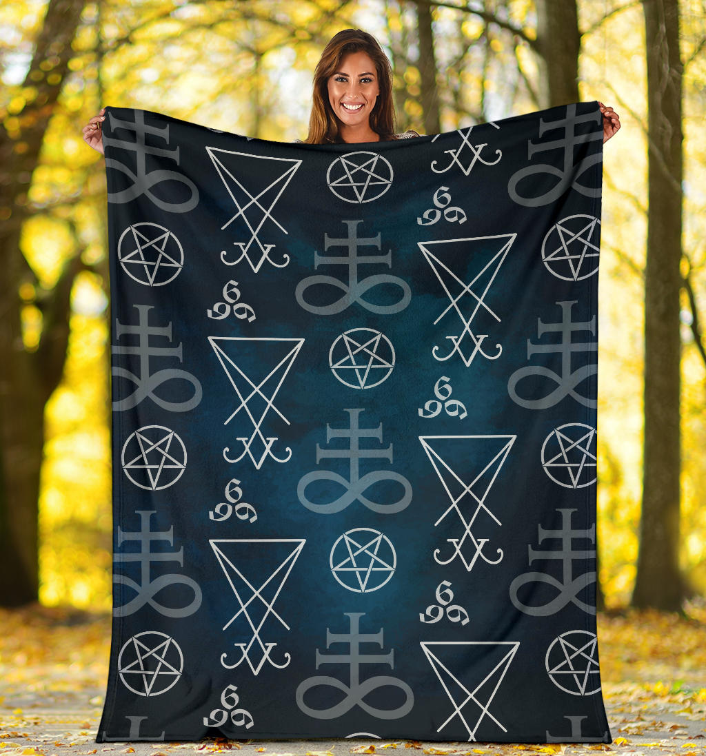 Pentagram Pattern Print Design A03 Premium Blanket