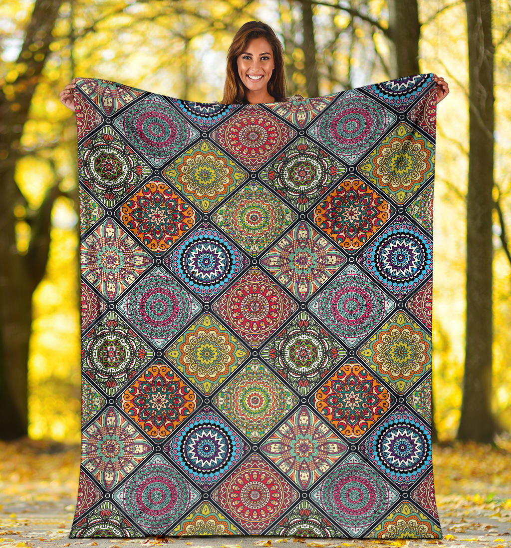 Bohemian Pattern Print Design 05 Premium Blanket