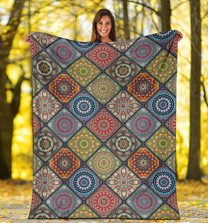 Bohemian Pattern Print Design 05 Premium Blanket