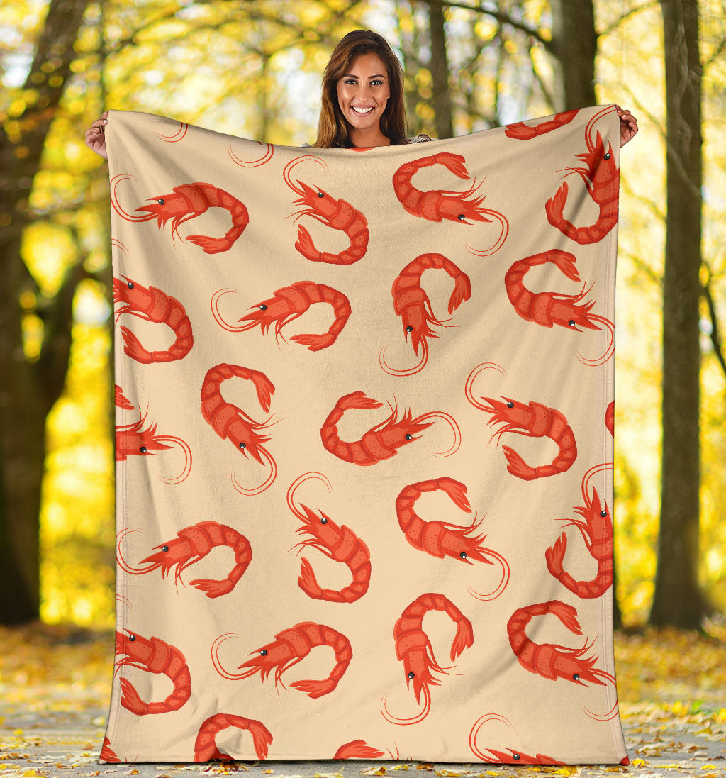 Prawn Pattern Print Design 02 Premium Blanket