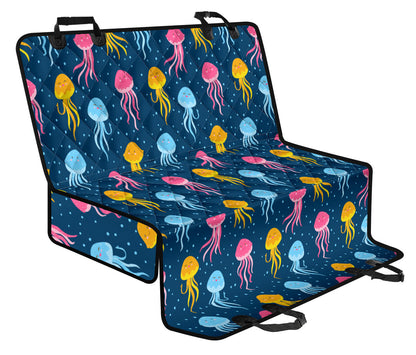 Jellyfish Pattern Print Design 04 Rear Dog Car Seat Cover Hammock