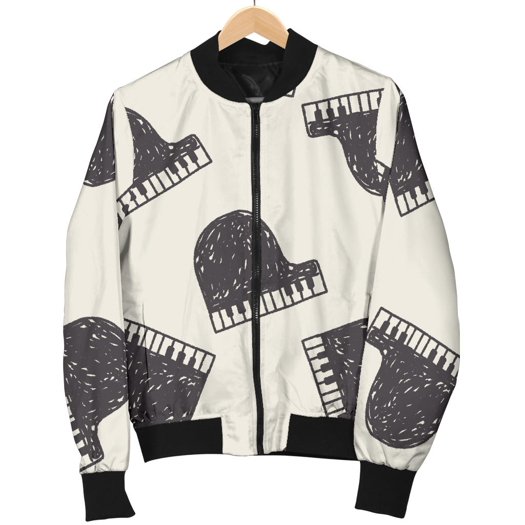 Piano Pattern Print Design 04 Men Bomber Jacket