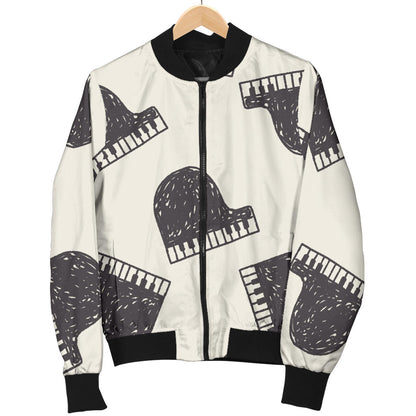 Piano Pattern Print Design 04 Men Bomber Jacket