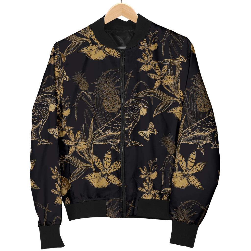 Parakeet Pattern Print Design A05 Men Bomber Jacket