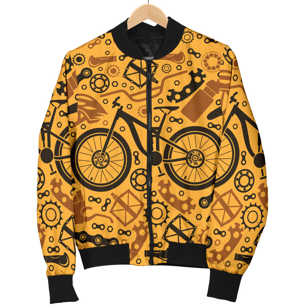 Mountain bike Pattern Print Design 03 Men Bomber Jacket
