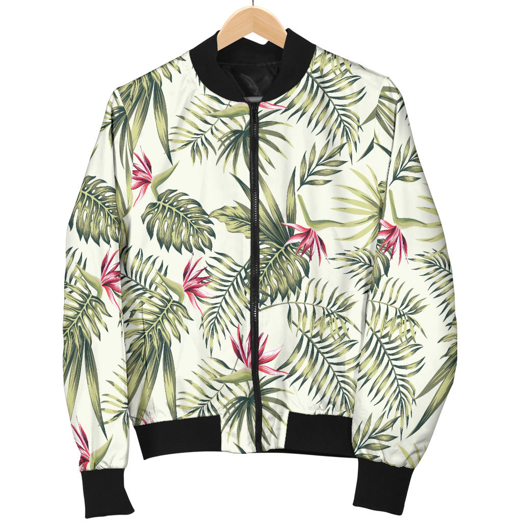 Bird Of Paradise Pattern Print Design 04 Men Bomber Jacket