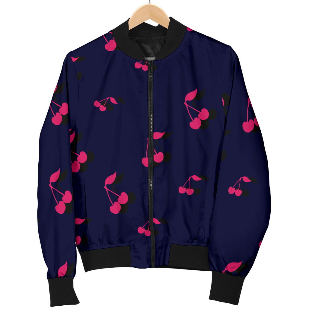 Cherry Pattern Print Design 02 Men Bomber Jacket