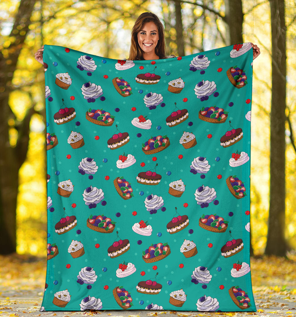 Cake Pattern Print Design 07 Premium Blanket