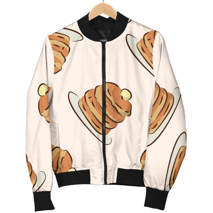 Pancake Pattern Print Design A01 Men Bomber Jacket
