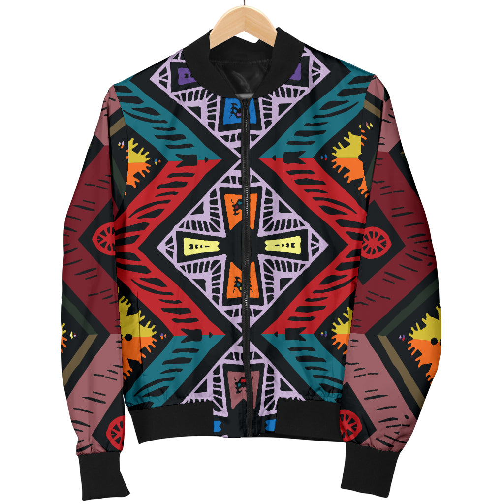 African Pattern Print Design 08 Men Bomber Jacket