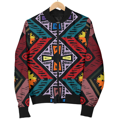 African Pattern Print Design 08 Men Bomber Jacket