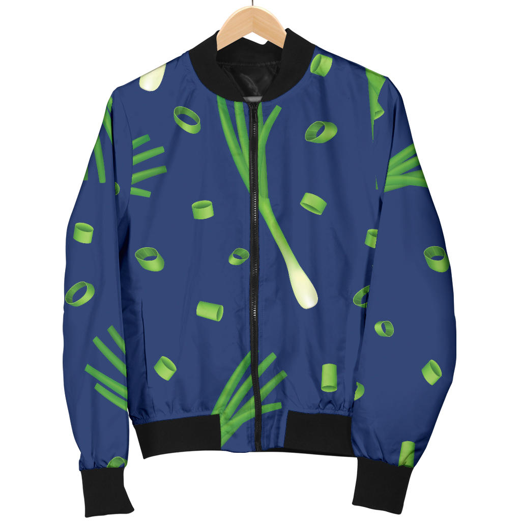 Leek Pattern Print Design 02 Men Bomber Jacket