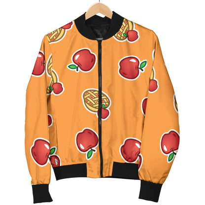 Apple Pie Pattern Print Design 02 Men Bomber Jacket