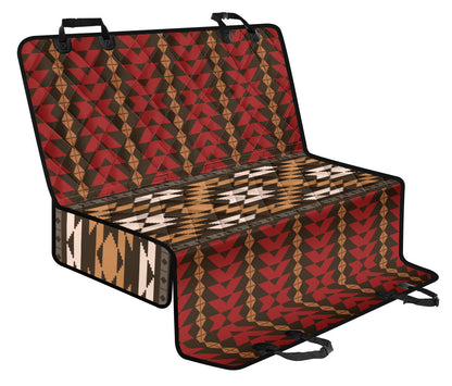 Native Pattern Print Design A02 Rear Dog Car Seat Cover Hammock