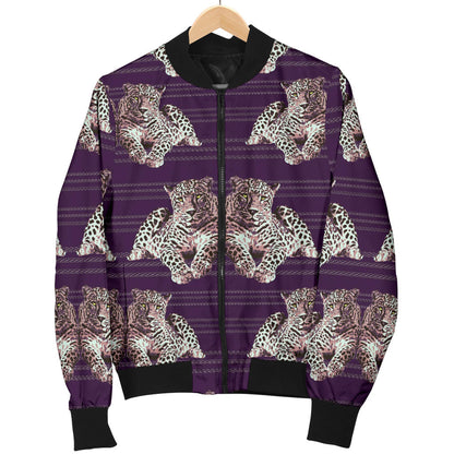Leopard Pattern Print Design 01 Men Bomber Jacket
