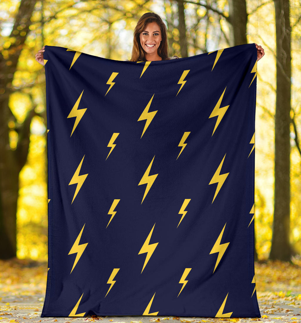 Lightning Thunder Pattern Print Design 03 Premium Blanket